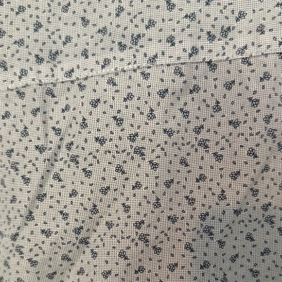 White Patterned Button-Up Shirt - Picture 6 of 7